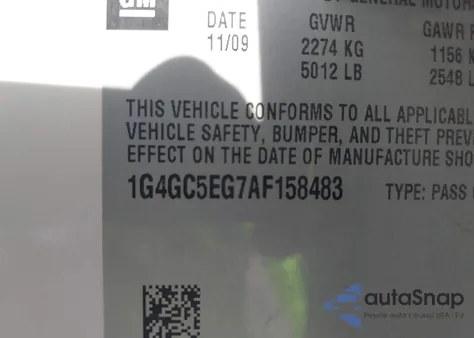 2010 Buick Lacrosse Cxl from USA, damaged, VIN 1G4GC5EG7AF158483